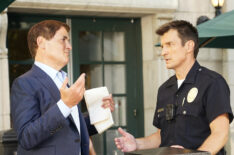 Mark Cuban and Nathan Fillion in The Rookie