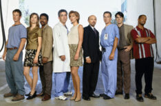 The cast of Chicago Hope in 1996 - Peter Berg (as Dr. Billy Kronk), Jayne Brook (as Dr. Diane Grad), Vondie Curtis-Hall (as Dr. Dennis Hancock), Adam Arkin (as Dr. Aaron Shutt), Christine Lahti (as Dr. Kathryn Austin), Hector Elizondo (as Dr. Phillip Watters), Mark Harmon (as Dr. Jack McNeil), Thomas Gibson (as Dr. Daniel Nyland), Rocky Carroll (as Dr. Keith Wilkes)
