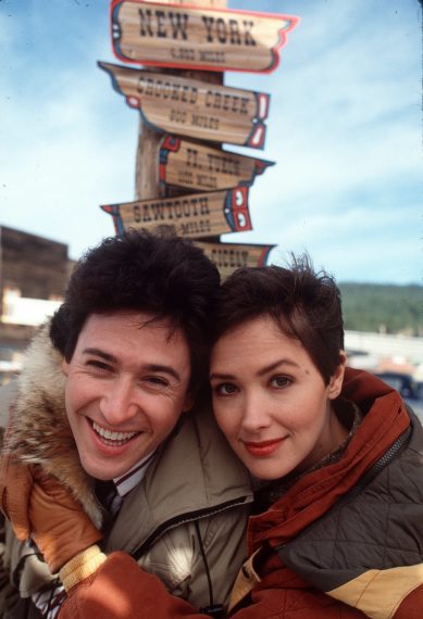 Northern Exposure cast members - Rob Morrow as Dr. Joel Fleischman and Janine Turner as Maggie O'Connell