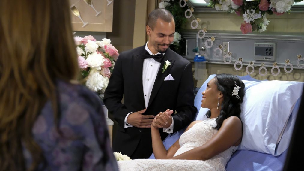 Young and the Restless - Devon Hamilton (Bryton James) and Hilary Curtis (Mishael Morgan) remarry