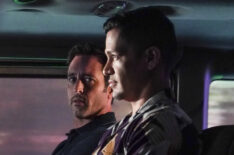 Alex O'Loughlin as Steve McGarrett, and Jay Hernandez as Thomas Magnum in Hawaii Five-0