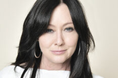Shannen Doherty poses for a portrait in the Getty Images & People Magazine Portrait Studio