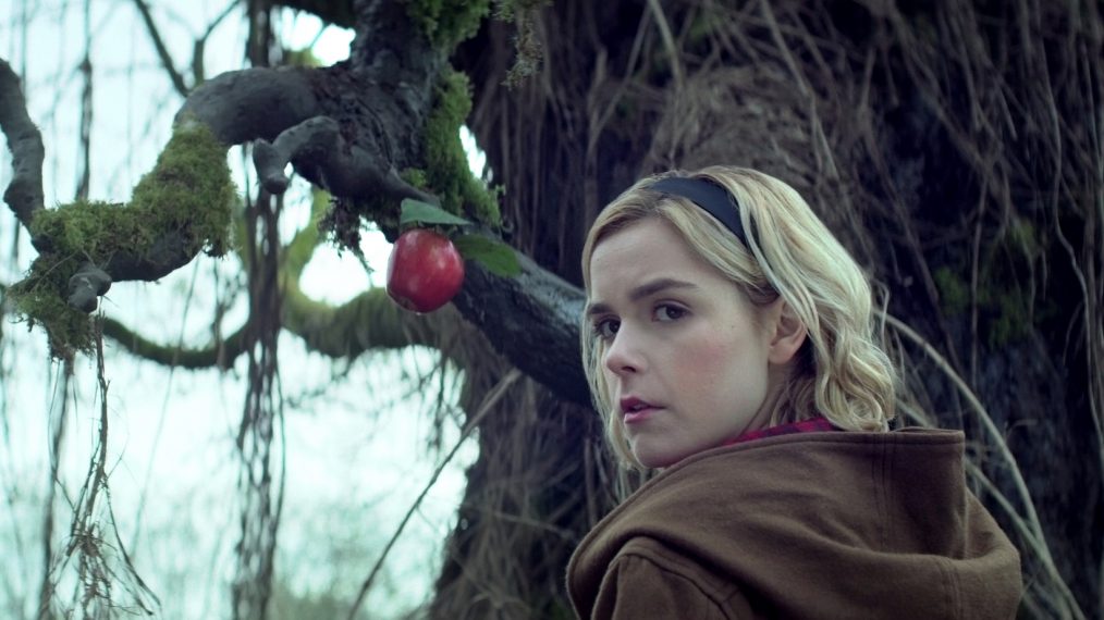 Kiernan Shipka - Chilling Adventures of Sabrina - apple on tree