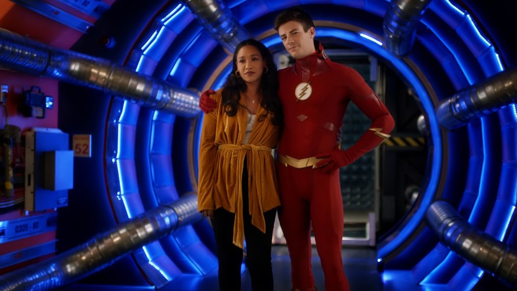 The Flash & The Furious - Candice Patton as Iris West - Allen and Grant Gustin as Barry Allen/The Flash