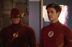 Crisis on Infinite Earths: Part Three - John Wesley Shipp as Flash 90 and Grant Gustin as Barry Allen/The Flash