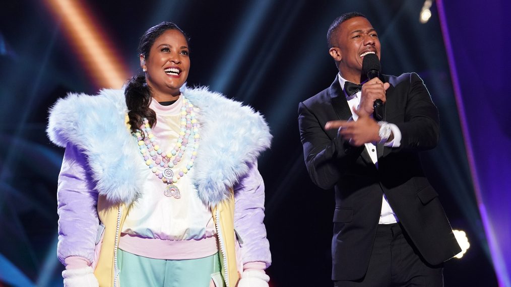 Laila Ali and Nick Cannon in The Masked Singer - Panda