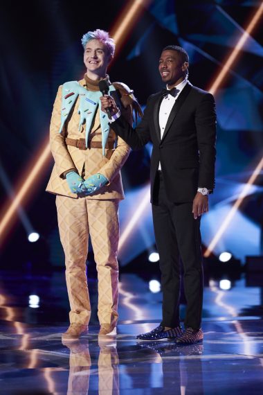 Ninja and host Nick Cannon Masked Singer - Ice Cream