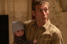 Jeremy Allen White as Lip Gallagher holding a baby in Shameless - 'Citizen Carl'