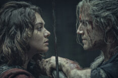 The Witcher - Emma Appleton as Renfri and Henry Cavill as Geralt