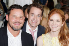 Grey's Anatomy cast members Justin Chambers, T.R. Knight, and Sarah Drew