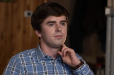 Freddie Highmore as Shaun checks his pulse in The Good Doctor