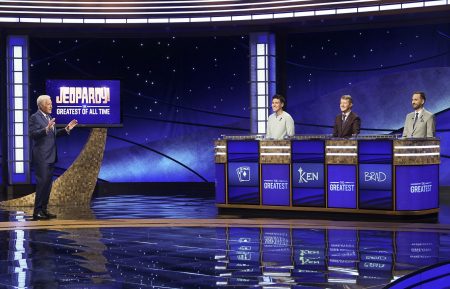 ALEX TREBEK, JAMES HOLZHAUER, KEN JENNINGS, BRAD RUTTER