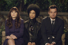 FOX's 'New Girl' - Season Three - Zooey Deschanel, Prince, and Jake Johnson