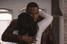 Candice Patton as Iris West-Allen and David Ramsey as John Diggle/Spartan in The Flash - 'Marathon'