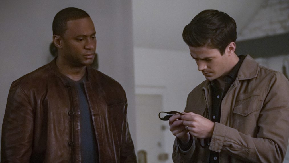 David Ramsey as John Diggle/Spartan and Grant Gustin as Barry Allen in The Flash - 'Marathon'
