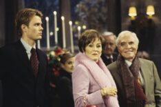 Josh Duhamel as Leo, Marj Dusay as Vanessa, and James Mitchell as Palmer in All My Children