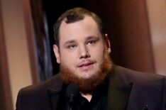 Luke Combs accepts an award onstage during the 53rd annual CMA Awards
