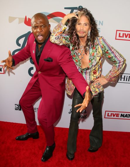 Terry Crews and Steven Tyler attend Steven Tyler's Third Annual Grammy Awards Viewing Party