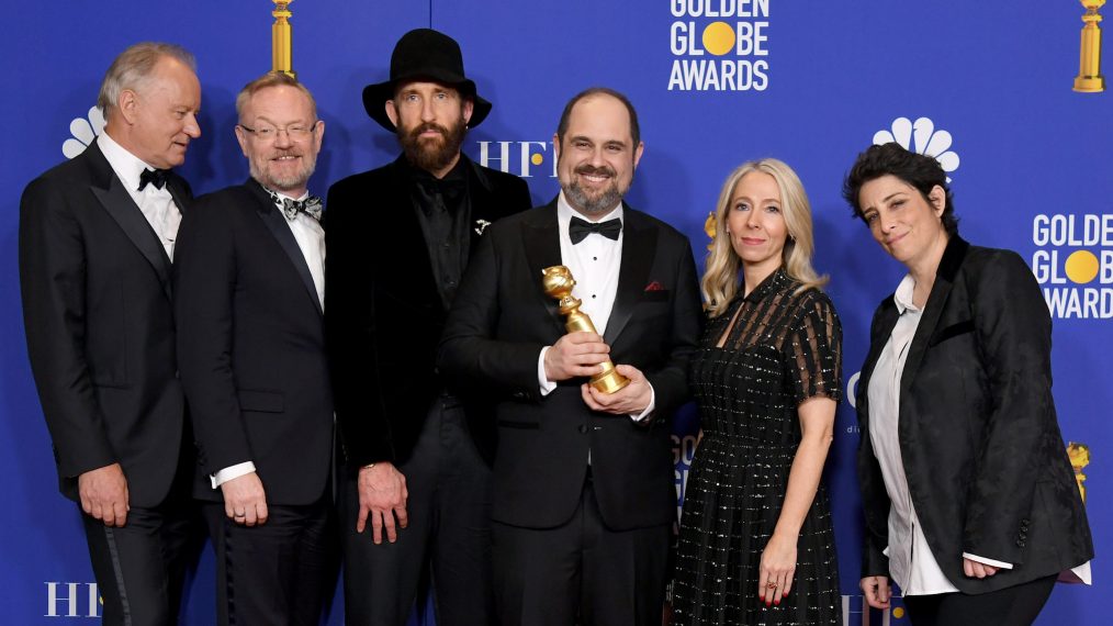 77th Annual Golden Globe Awards - Stellan Skarsgard, Jared Harris, Johan Renck, Craig Mazin, Jane Featherstone, and Carolyn Strauss