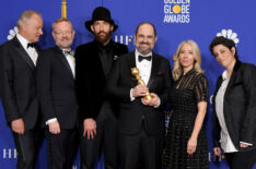 77th Annual Golden Globe Awards - Stellan Skarsgard, Jared Harris, Johan Renck, Craig Mazin, Jane Featherstone, and Carolyn Strauss