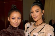 Kat Graham and Shay Mitchell attend The 2020 InStyle And Warner Bros. 77th Annual Golden Globe Awards Post-Party