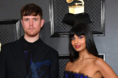 James Blake and Jameela Jamil attend the 62nd Annual Grammy Awards