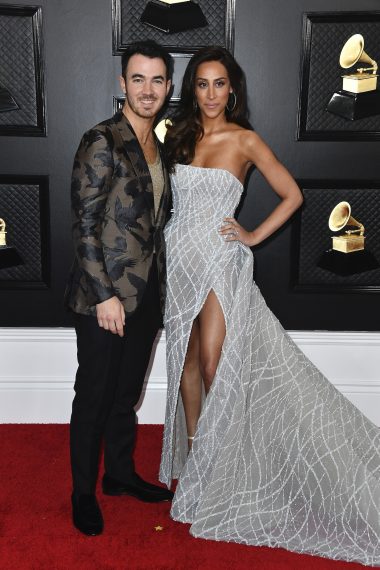 Kevin Jonas and Danielle Jonas attend the 62nd Annual Grammy Awards