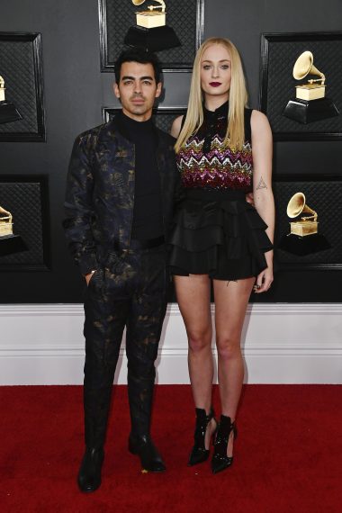 Joe Jonas and Sophie Turner attend the 62nd Annual Grammy Awards