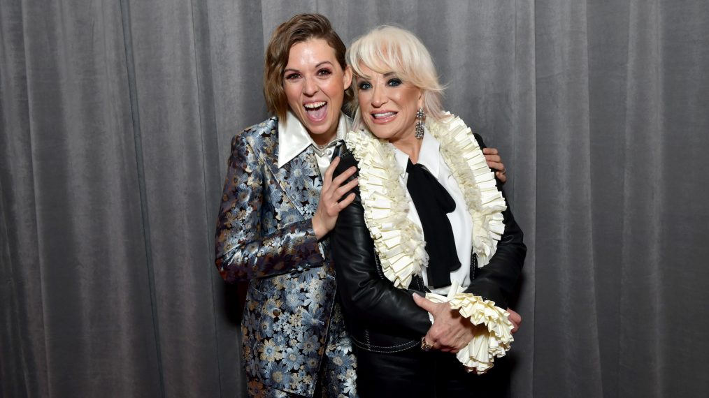 Brandi Carlile and Tanya Tucker attend the 62nd Annual Grammy Awards