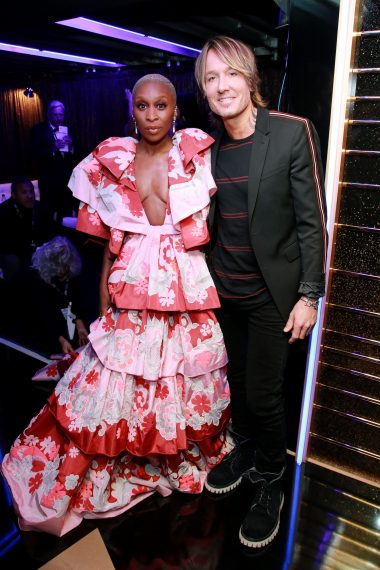 Cynthia Erivo and Keith Urban attend the 62nd Annual Grammy Awards