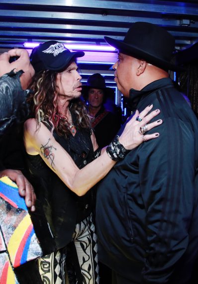 Steven Tyler of Aerosmith and Joseph Simmons of Run-DMC attend the 62nd Annual Grammy Awards