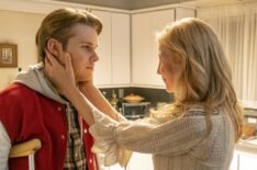Logan Shroyer as Kevin and Jennifer Westfeldt as Claire in This Is Us - Season 4 - 'A Hell of a Week: Part Two'