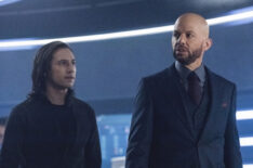 Jesse Rath as Brainiac-5 and Jon Cryer as Lex Luthor in Supergirl - 'Back From the Future - Part One'