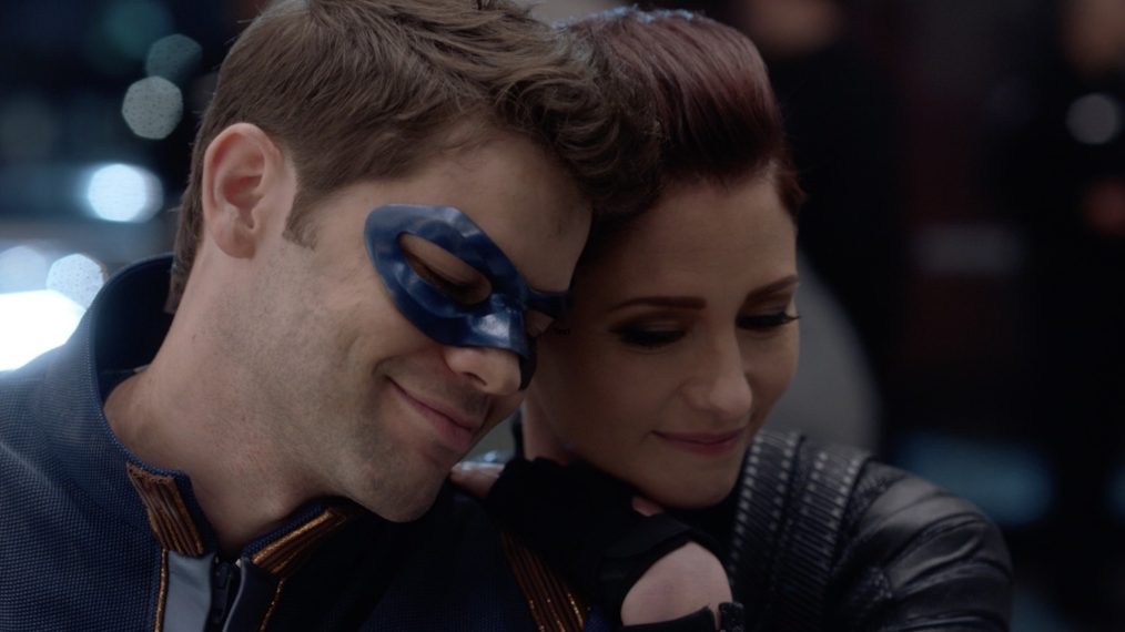 Supergirl - 'Back From the Future: Part One' - Jeremy Jordan as Winn Schott and Chyler Leigh as Alex Danvers