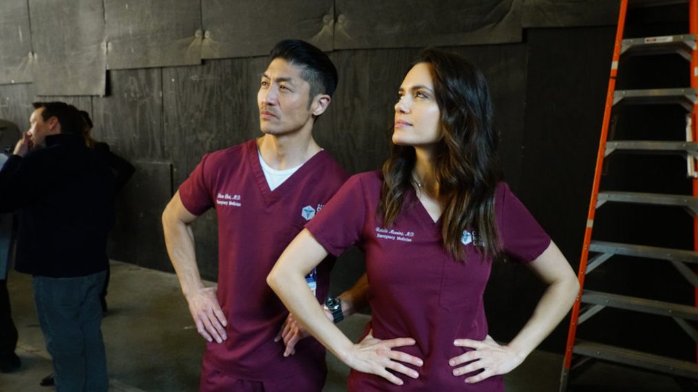 Chicago Med, 100 Episodes - Brian Tee and Torrey DeVitto