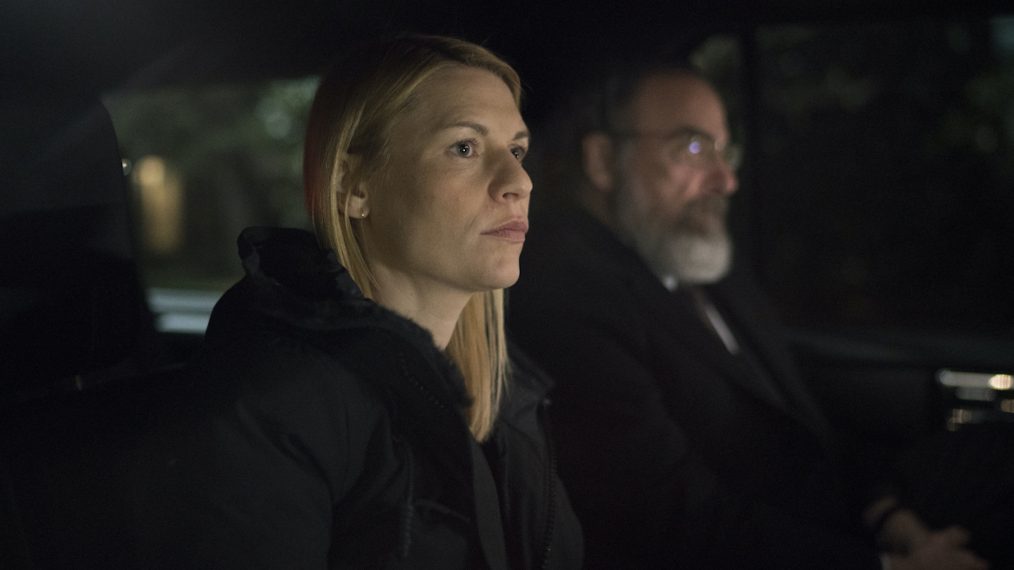 Claire Danes as Carrie Mathison and Mandy Patinkin as Saul Berenson in the Homeland