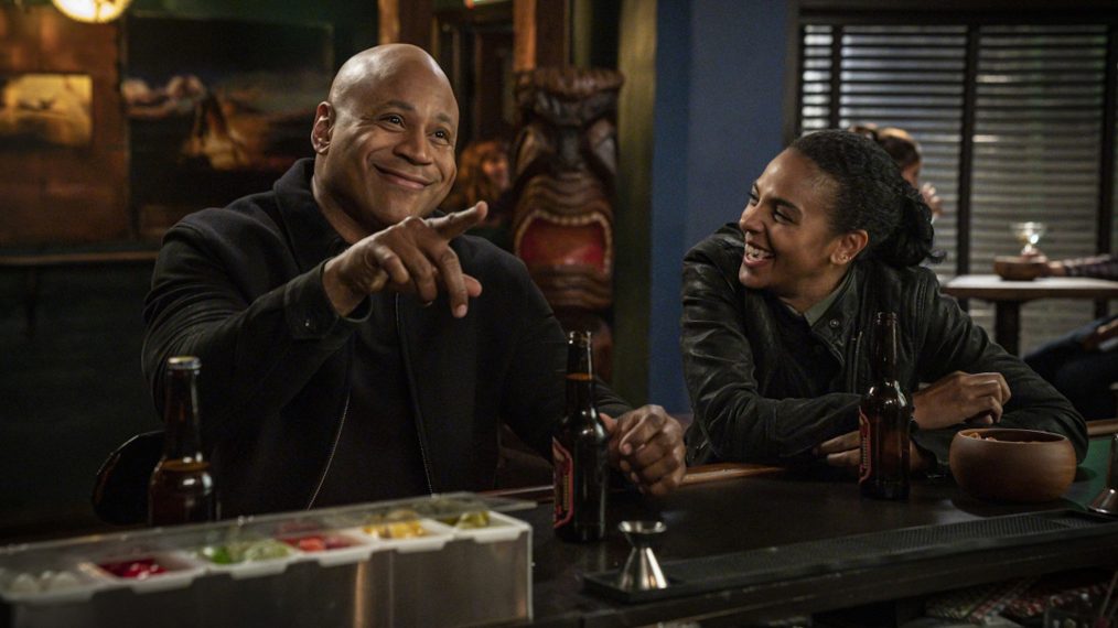 NCIS Los Angeles - Season 11 Episode 14 - LL Cool J as Sam Hanna and Marsha Thomason as Nicole DeChamps