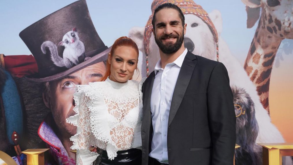 Becky Lynch and Seth Rollins on Red Carpet
