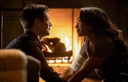 The Flash - Season 6 - Grant Gustin as Barry Allen and Candice Patton as Iris West