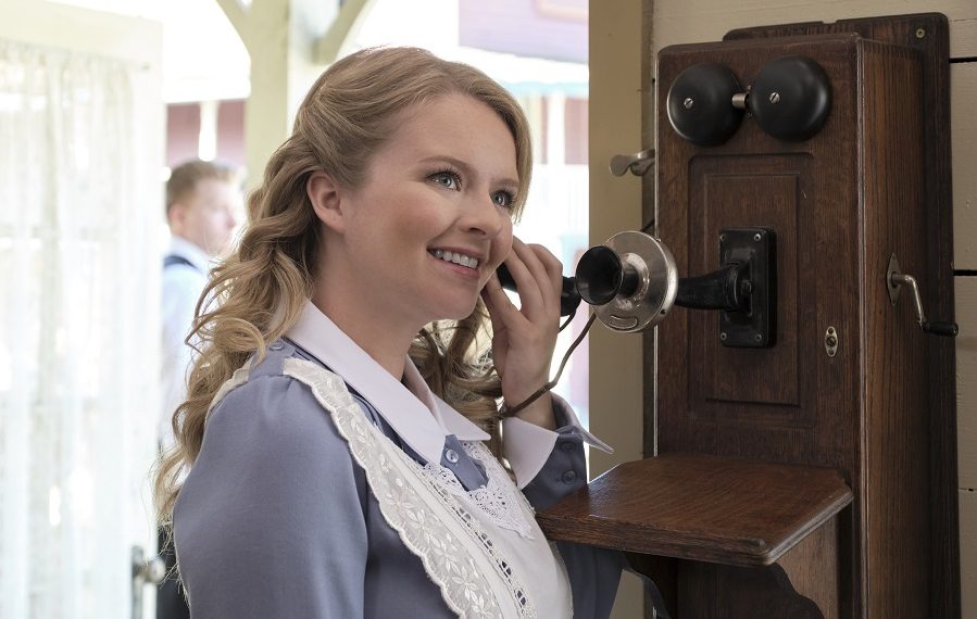 Andrea Brooks talks on the phone in 'A Moving Picture'