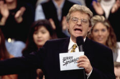 Jerry Springer Gesturing While Taping His Show