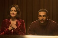 Lucy Hale as Katy Keene and Lucien Laviscount as Alexander Cabot in Katy Keene