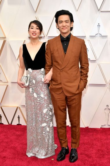 Kerri Higuchi and John Cho attend the 92nd Annual Academy Awards