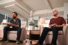 James Roday Rodriguez as Gary and Ron Livingston as Jon playing video games in A Million Little Things - Season 2, Episode 17