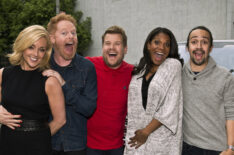 Jane Krakowski, Jesse Tyler Ferguson,James Corden, Audra McDonald and Lin-Manuel Miranda in Carpool Karaoke