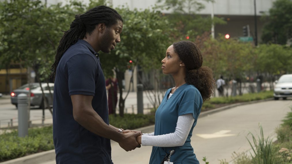 Chicago Med - Deron J. Powell as Tate Jenkins, Yaya DaCosta as April Sexton