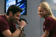 Chicago Med - Colin Donnell as Dr. Connor Rhodes, Julie Berman as Dr. Sam Zanetti - Season 1