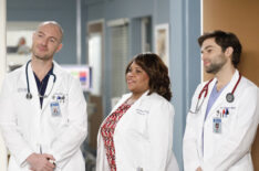 Grey's Anatomy - 'A Diagnosis' - Richard Flood as Cormac, Chandra Wilson as Bailey, and Jake Borelli as Levi