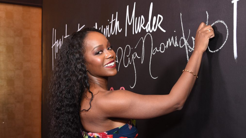 Aja Naomi King attends the How to Get Away With Murder production wrap
