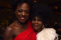 Viola Davis and Cicely Tyson attend the 'How to Get Away With Murder' production wrap